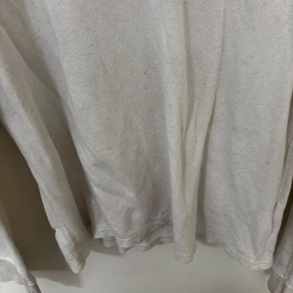 True Religion Beige off white  Long-Sleeve cotton linen shirt